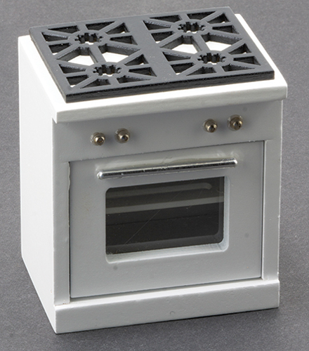 Dollhouse Miniature Modern Stove, White